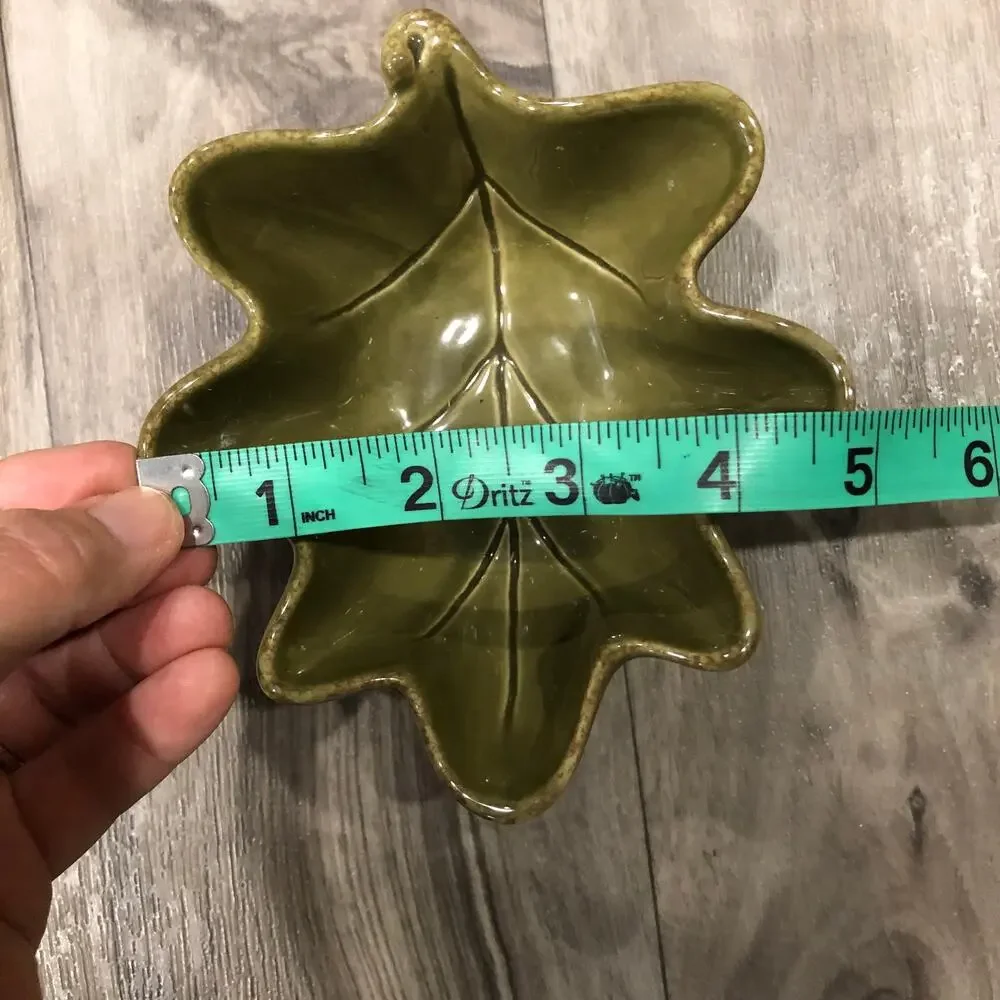 Grasslands Road Leaf Bowl‎ Unisex OS Green Excellent Ceramic Oak Leaf 468277